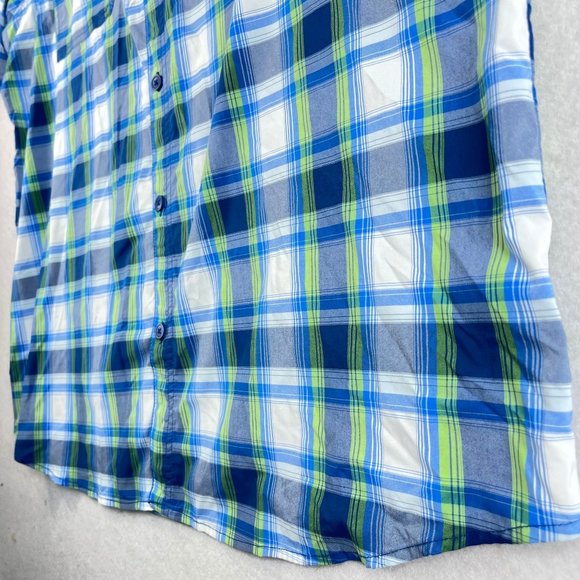 NWOT COLUMBIA Mens XXL Blue Plaid Omni Shield Vented Short Sleeve Fishing Shirt - Picture 4 of 11